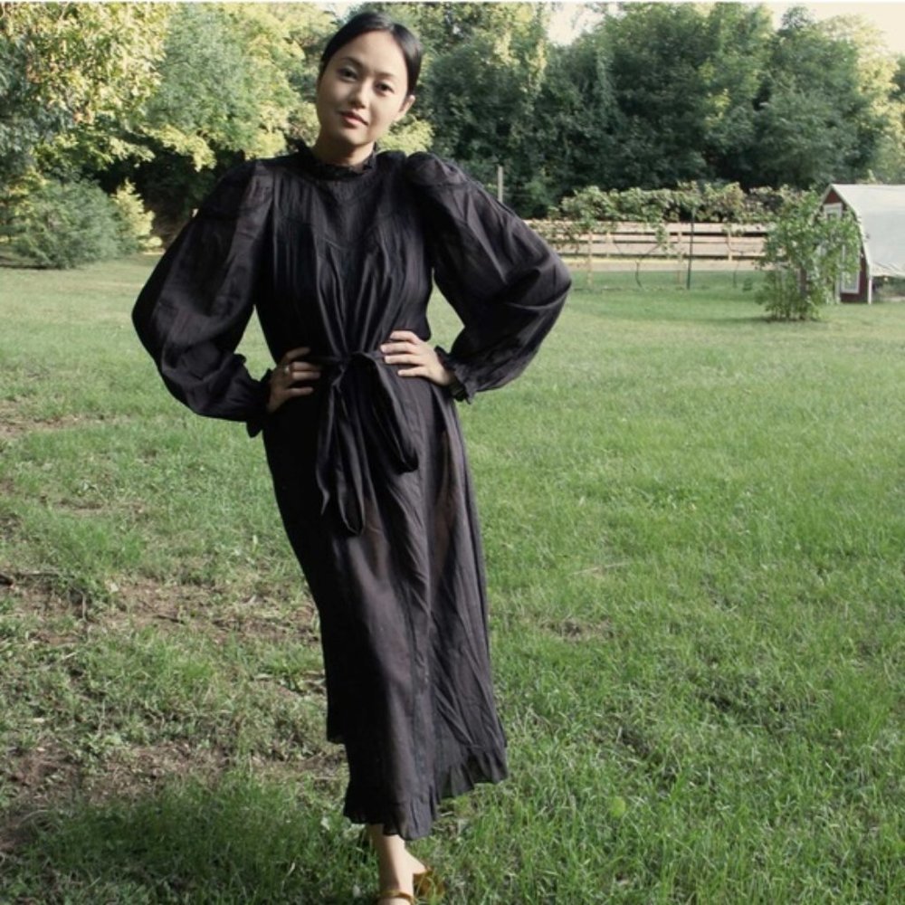 Doen Fraise Dress, Black Size M - Picture 7 of 10